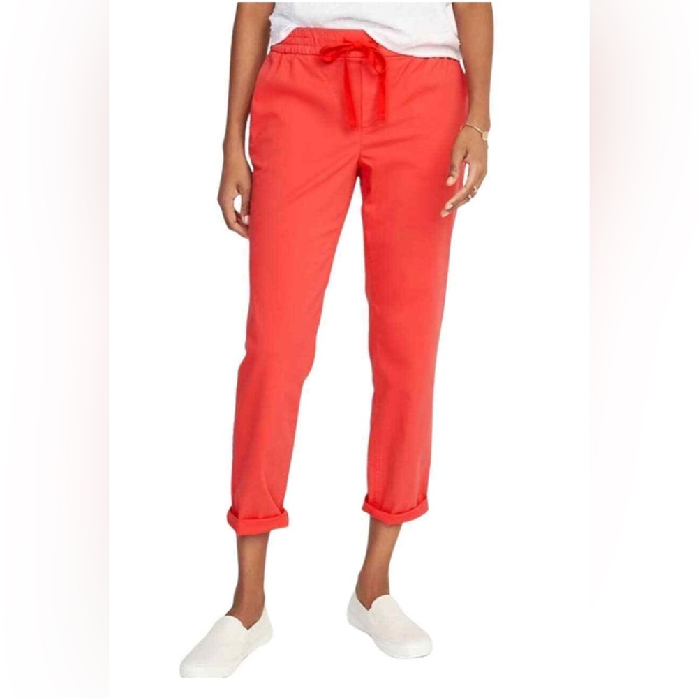 Old Navy Anytime Chinos Coral/Red Chino Pants Size 4